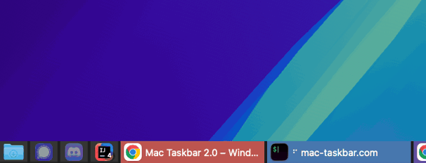 Mac Taskbar resizing between compact and larger taskbar heights